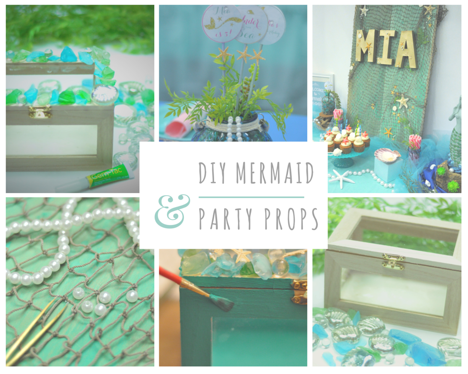 DIY Mermaid Party Props - Fern and Maple
