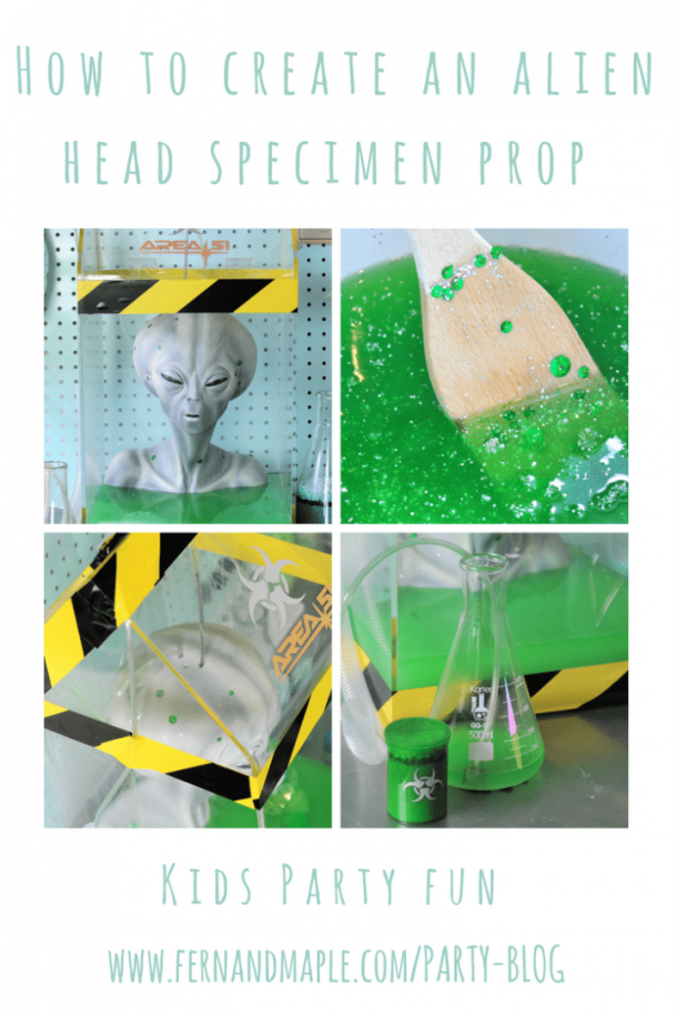 DIY Alien Specimen Prop Kids UFO Spotting Party Fern and Maple