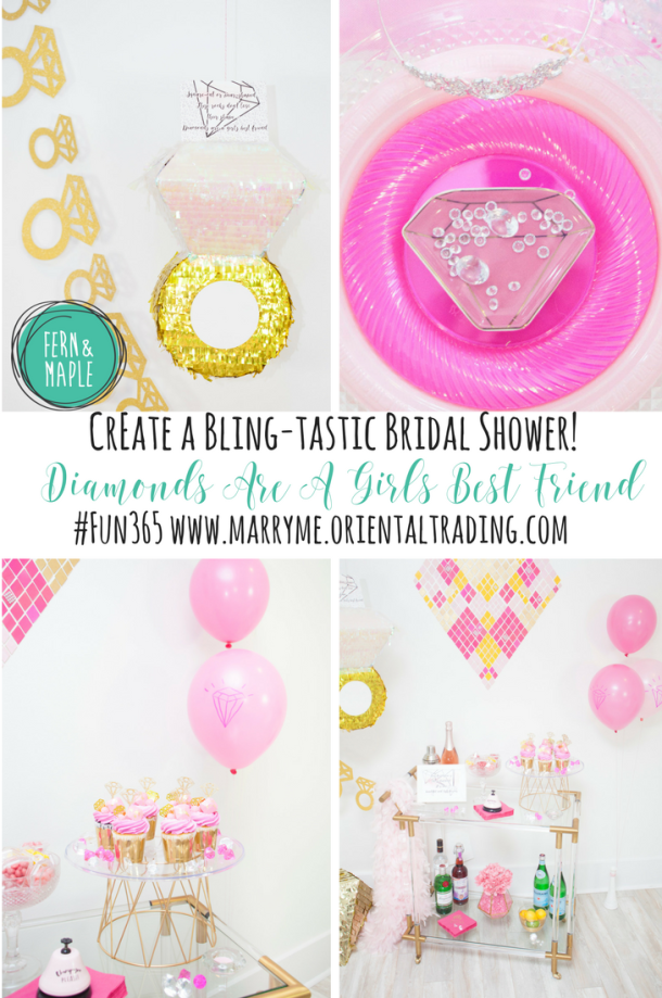 How to Style a Diamonds are a Girls Best Friend Bridal Shower Fern