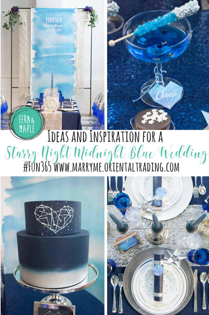 Starry Night Inspired Midnight Blue Wedding - Fern and Maple