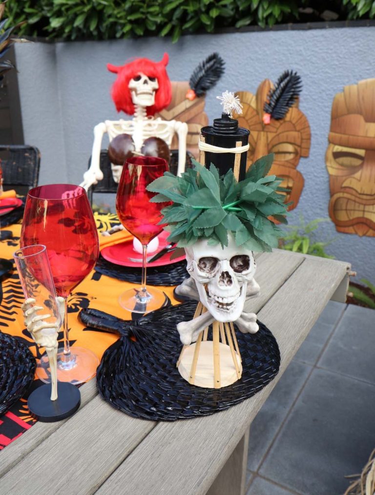 Backyard Luau Inspired Halloween Party - Fern and Maple