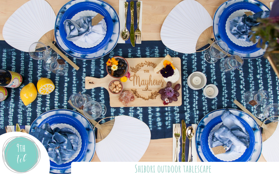 Shibori Outdoor Tablescape