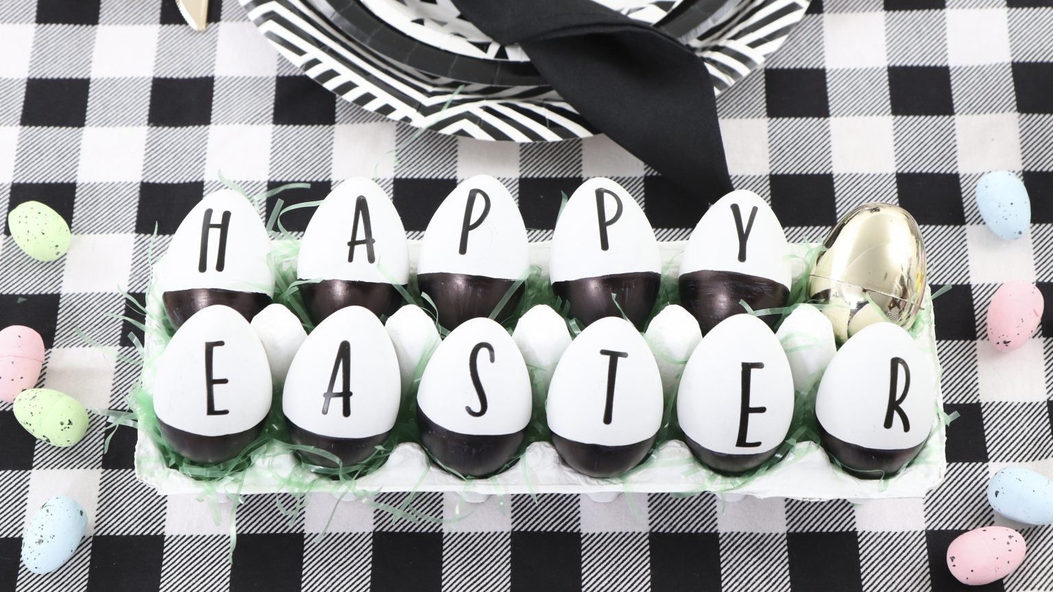 Contemporary Black and White Easter Celebration - Fern and Maple