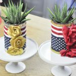 Easy Fourth of July Crafts - Tin Can Planters