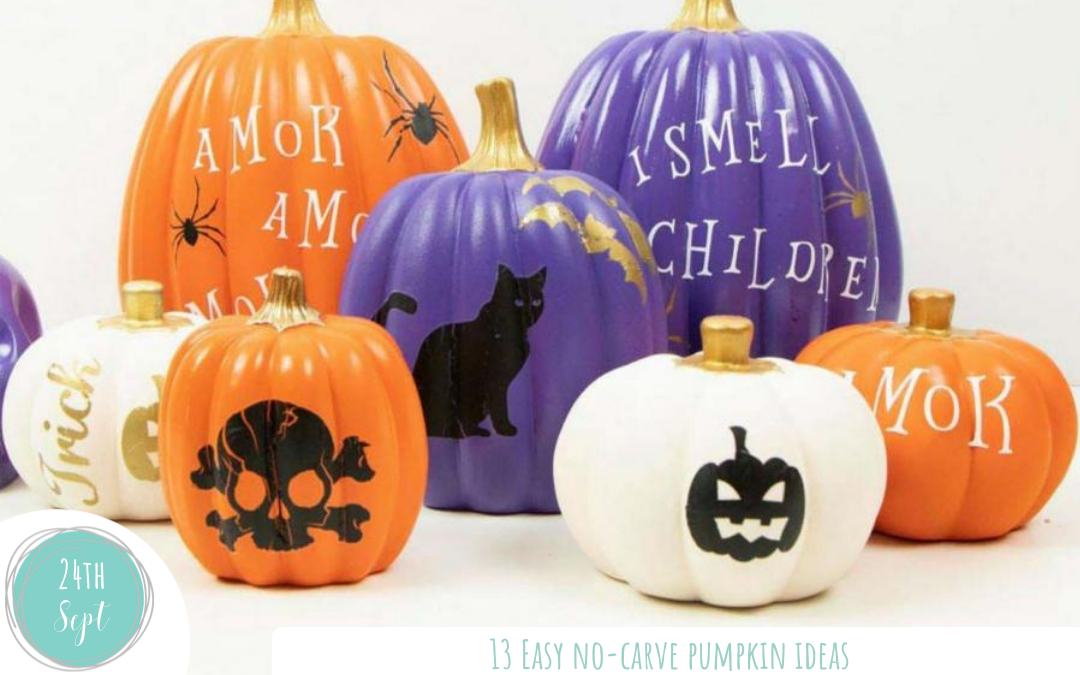 13 Easy No-Carve Pumpkin Ideas | Fern and Maple