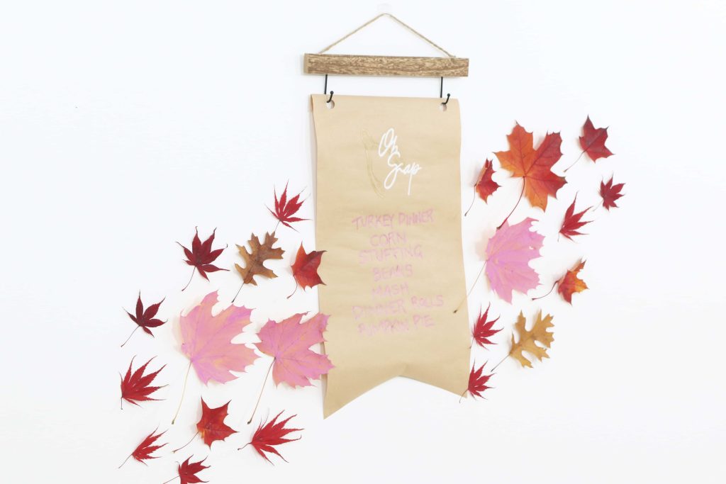 modern pink thanksgiving turkey dinner menu banner backdrop