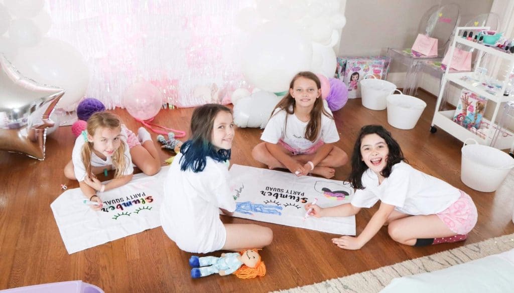 slumber party pillowcase decorating activity idea