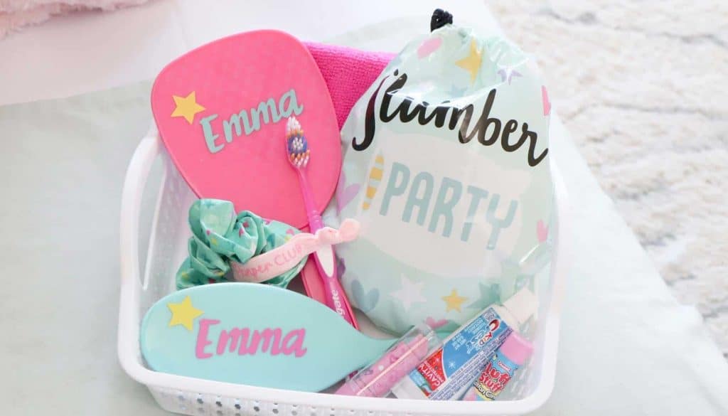 personalized slumber party kits