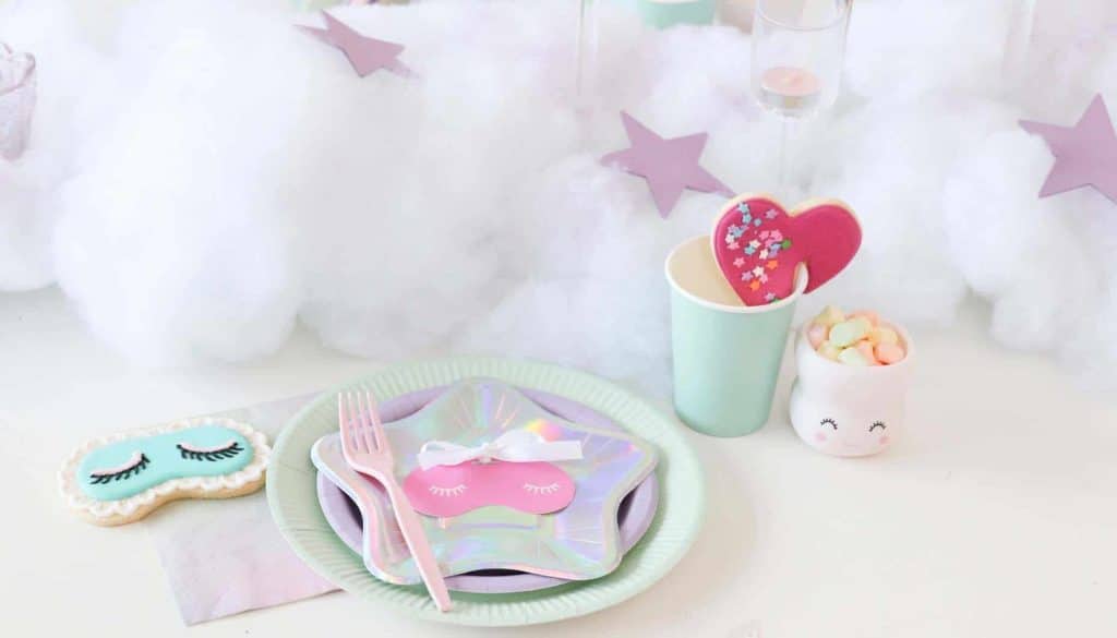 slumber party place settings