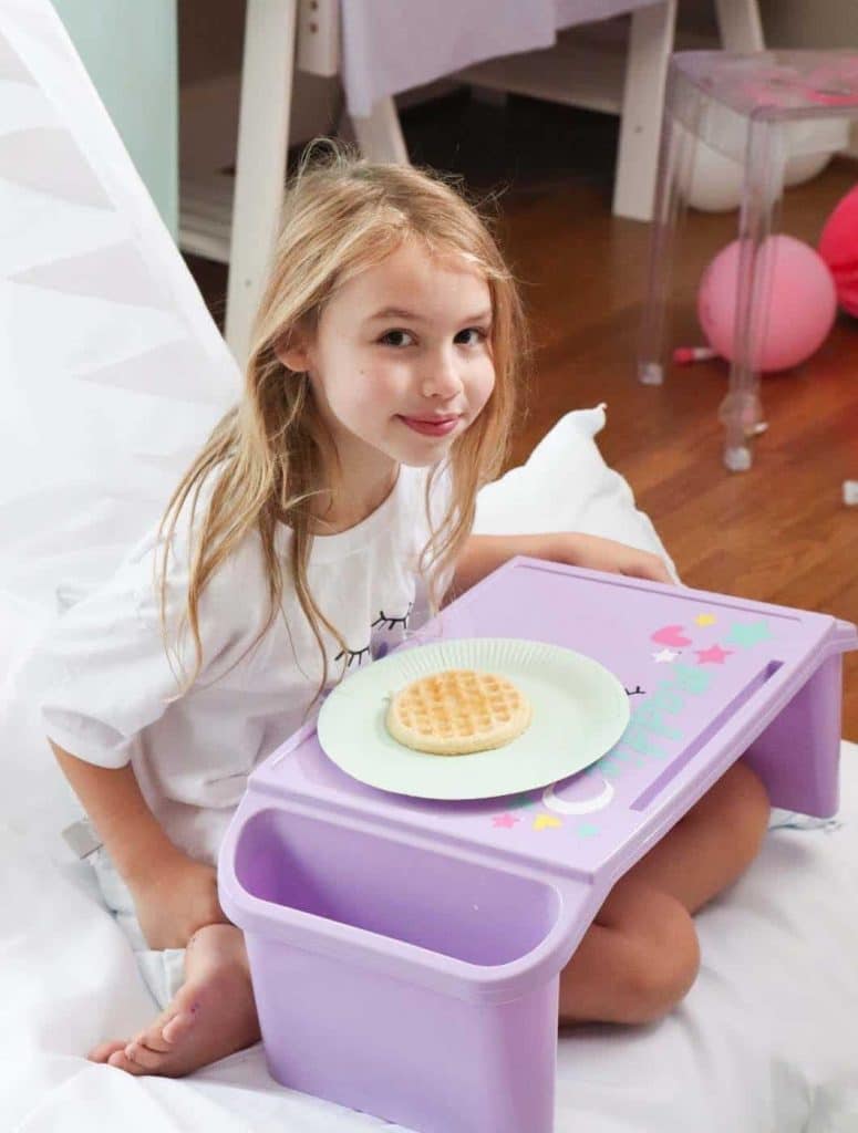 slumber party waffle breakfast