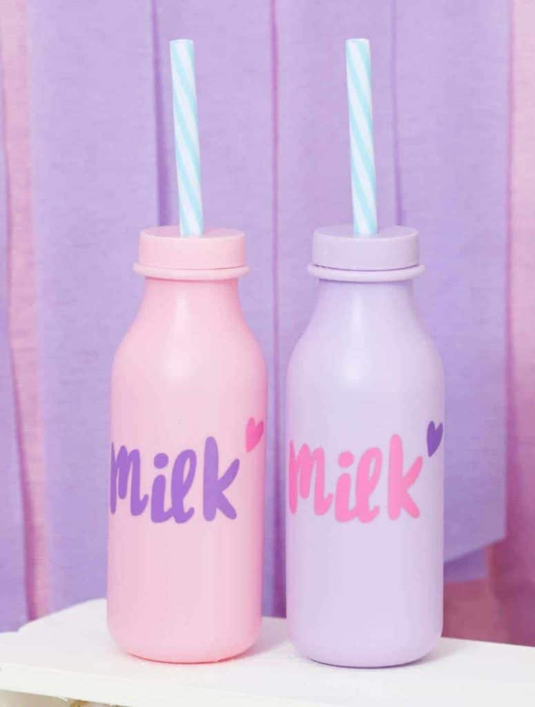 slumber party milk bottles