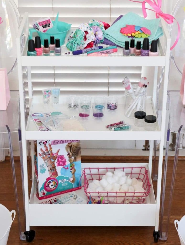 slumber party pampering station