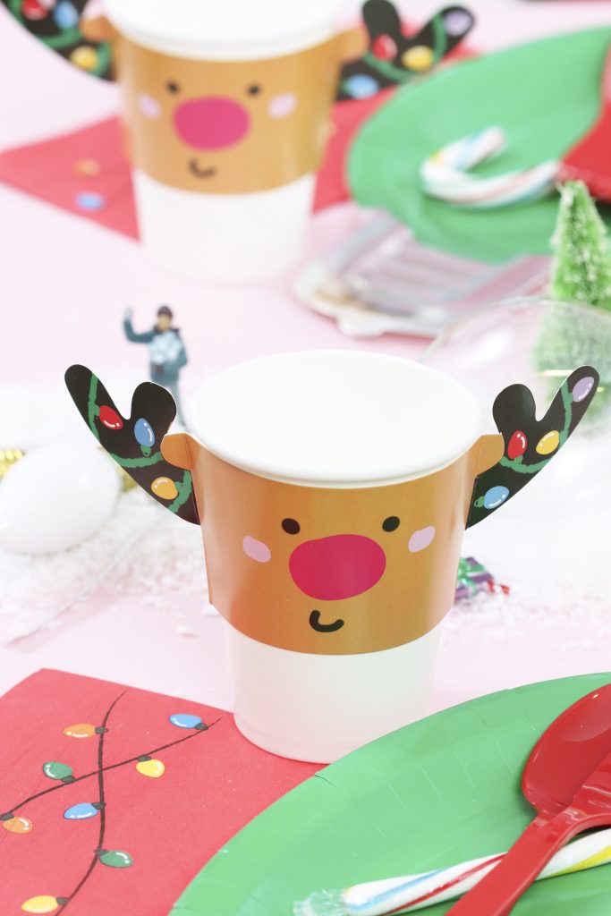 christmas light holiday kids party place settings