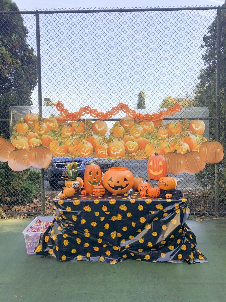 halloween community festival pumpkin patch table