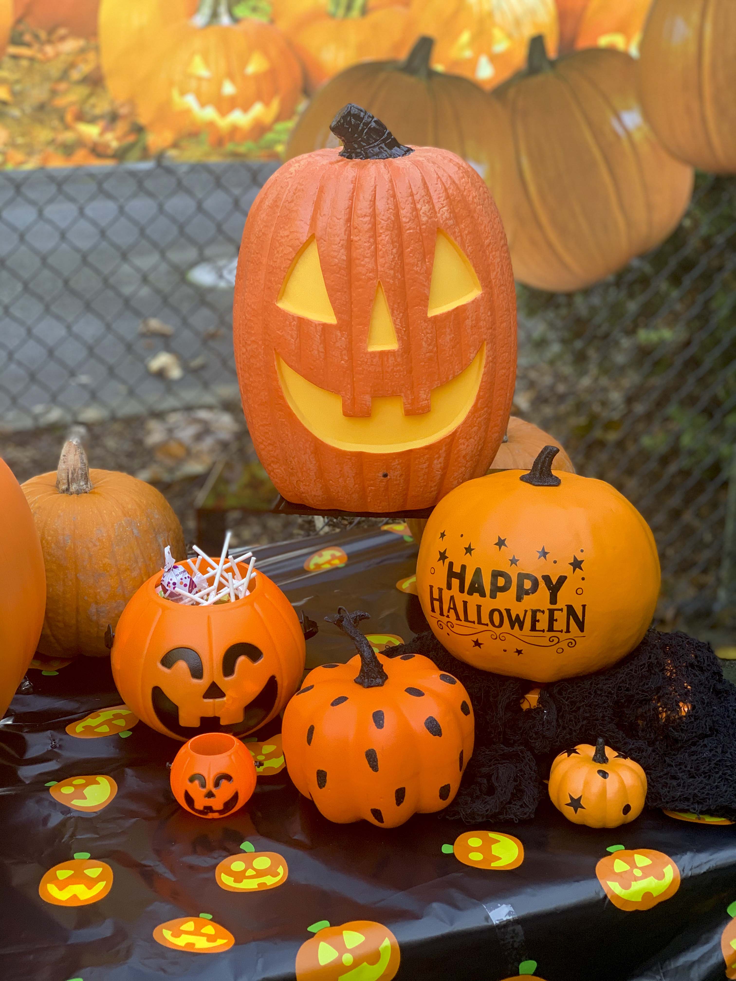 halloween community festival pumpkin patch table