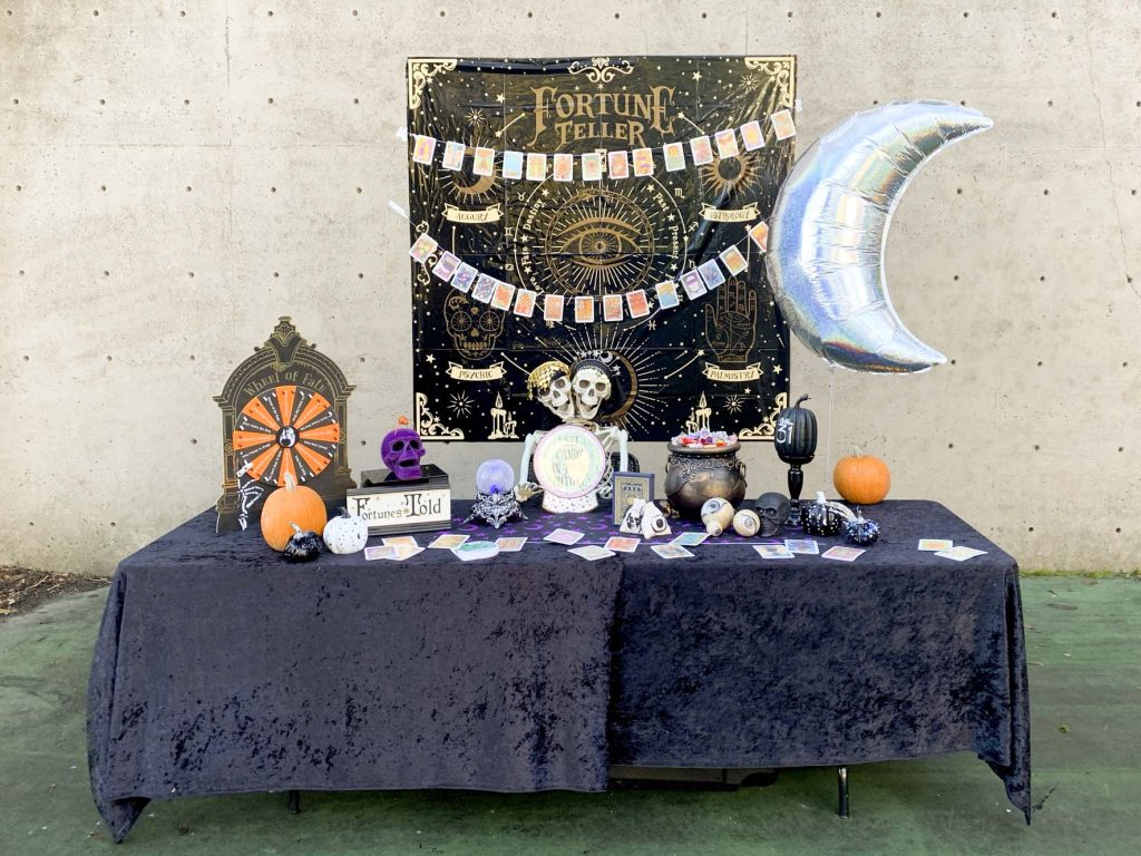 halloween community festival fortune teller table