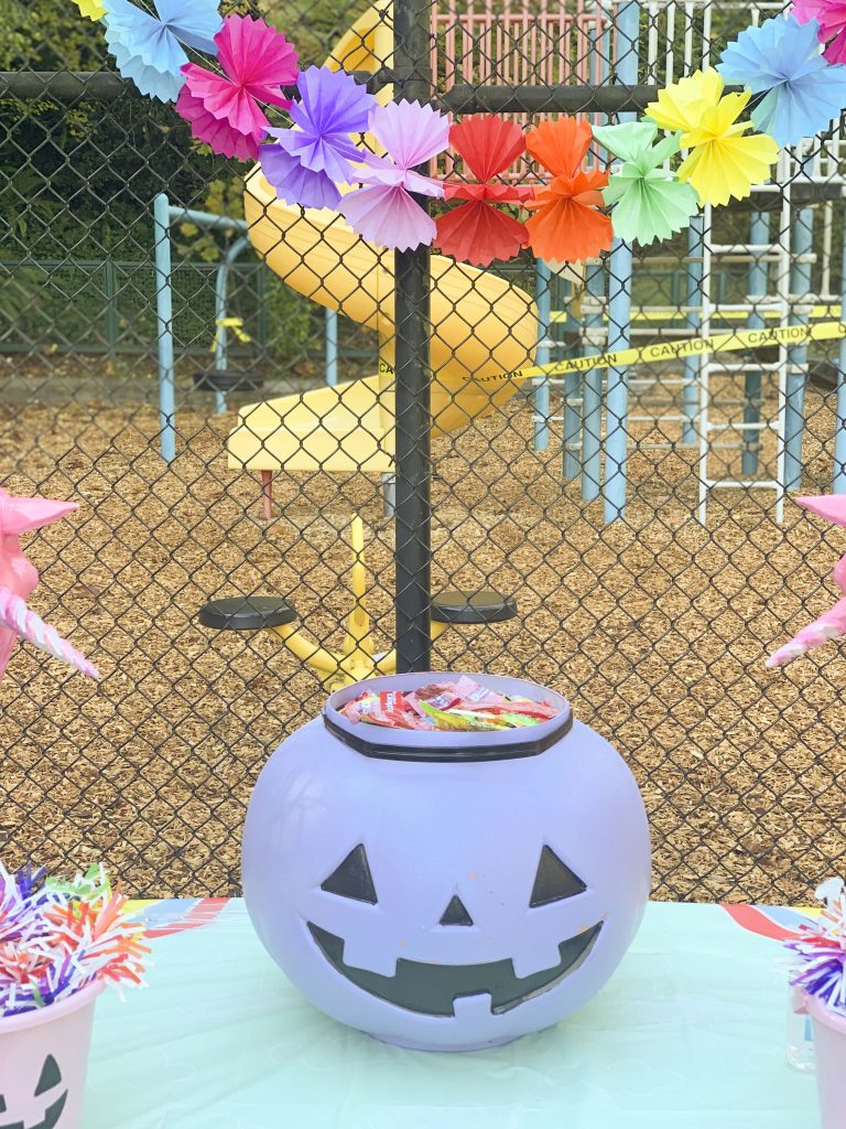halloween community festival rainbow unicorn table