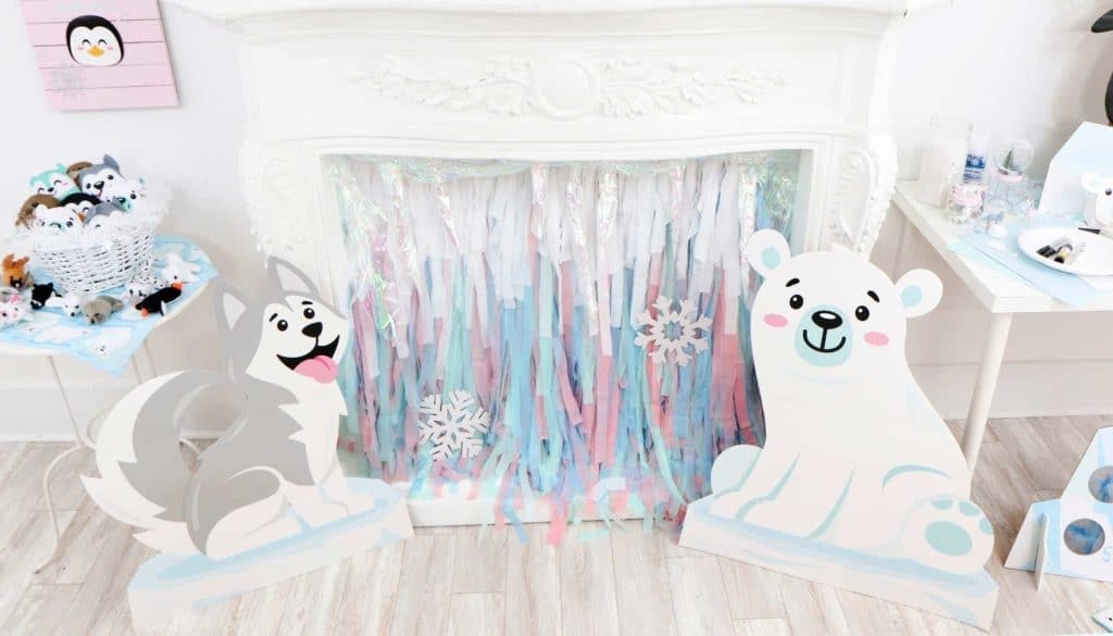 Arctic Animals Winter Wonderland Party DIY Backdrop