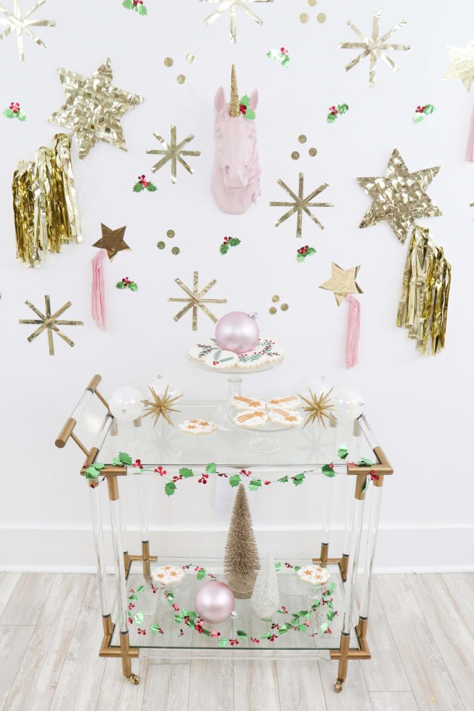 Magical Unicorn Christmas party dessert cookie cart