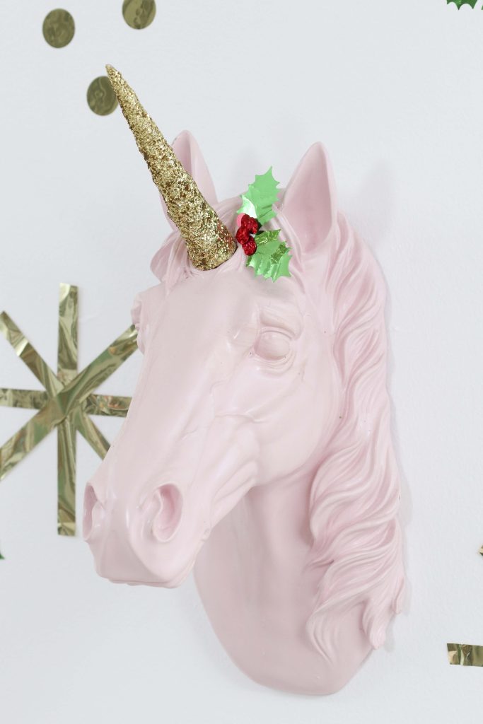 Magical Unicorn Christmas party DIY backdrop