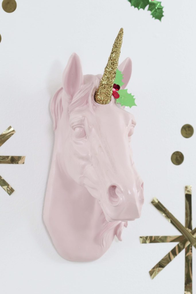Magical Unicorn Christmas party DIY backdrop