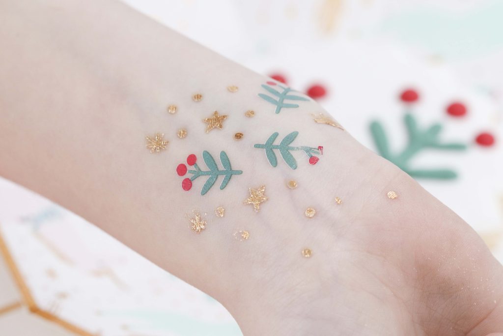 Magical Unicorn Christmas party temporary tattoo favors