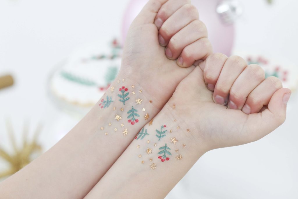 Magical Unicorn Christmas party temporary tattoo favors