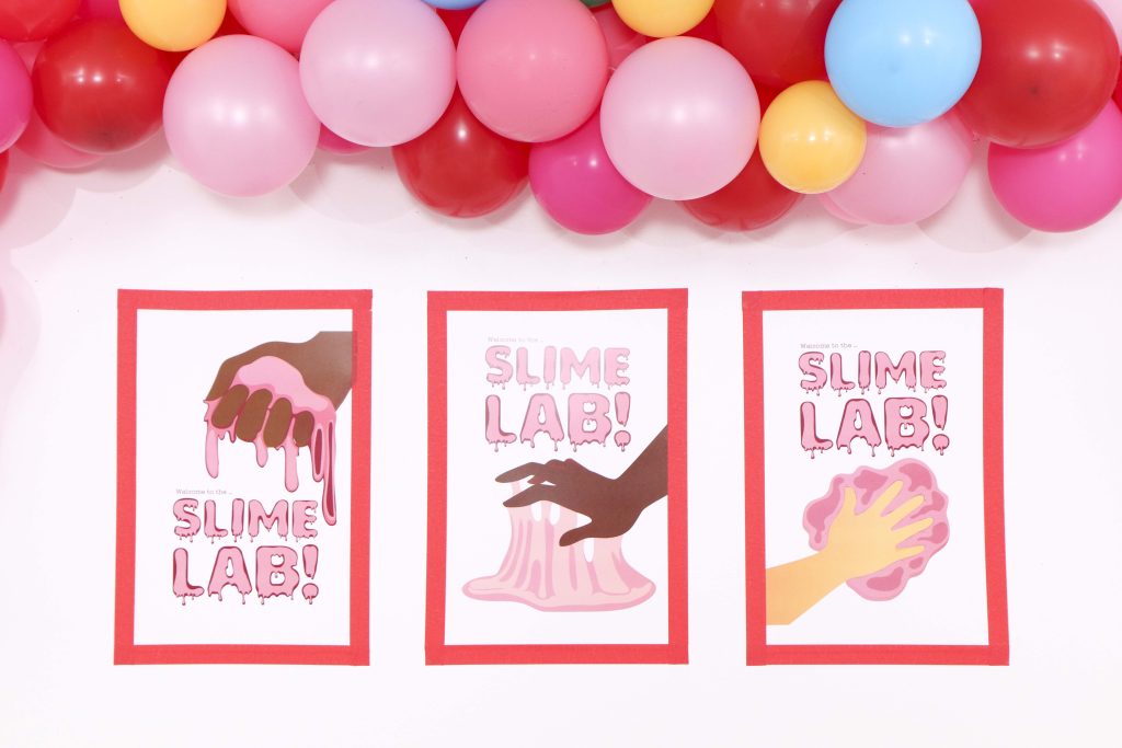 Slime Party Decorations and printables - My Party Design in 2023