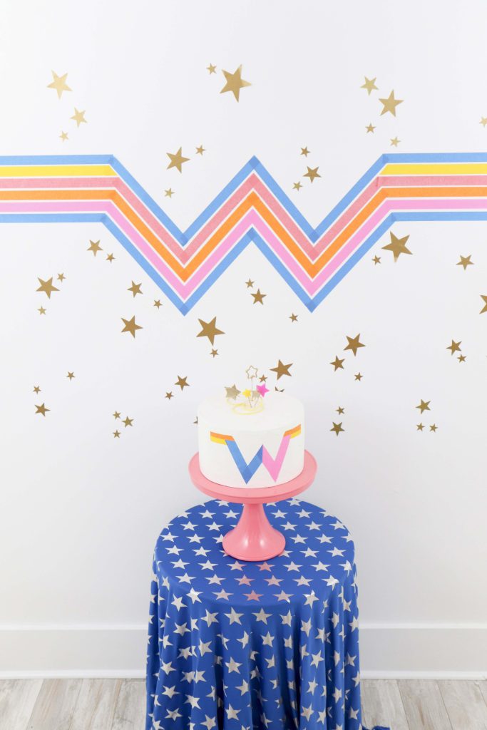 Wonder Woman 1984 Inspired Cake Table Backdrop