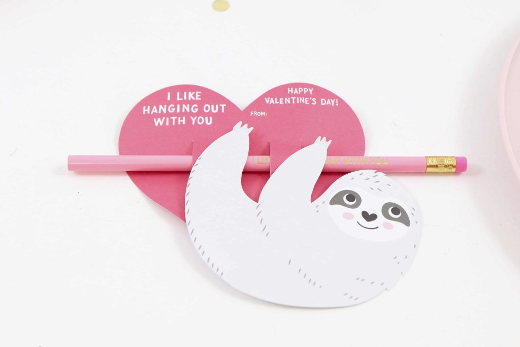 Valentines for a Pink Sloth Party for Kids - get details now at fernandmaple.com!