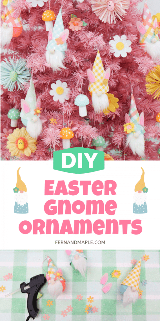 How to create the cutest pastel-colored Easter Gnome Ornaments, perfect for an Easter tree, Easter party, or anywhere around the house for Spring!