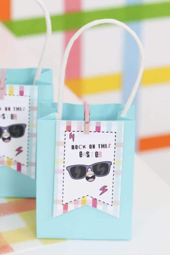 Punk Rock Gnome Easter Gnome favor bags- get more party ideas at fernandmaple.com!