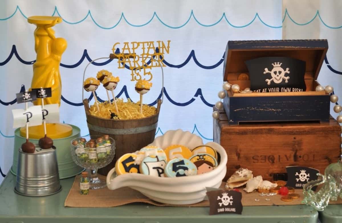 Pirate Party Dessert Table Ideas - Fern and Maple