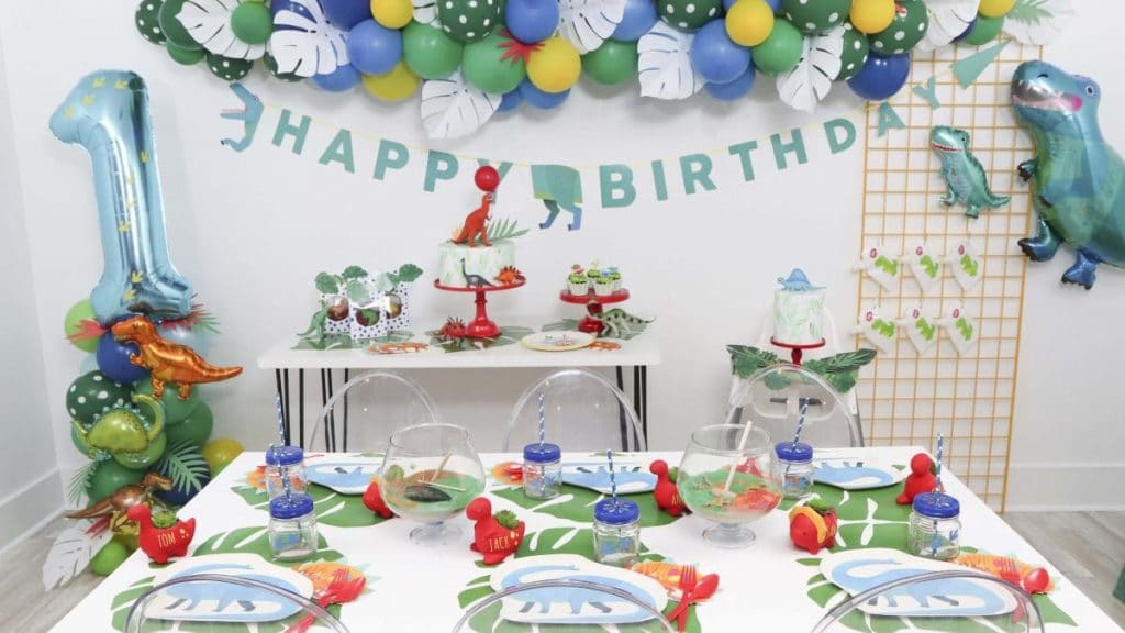 Dinosaur Birthday Party Ideas  Dinosaur themed birthday party, Dinosaur  birthday party decorations, Dinosaur birthday party