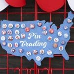 Patriotic Pin Trading Station & Lanyards
