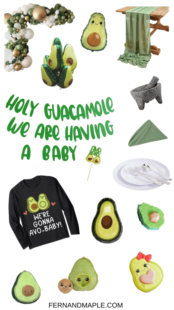 Avocado Cake Topper Holy Guacamole Birthday Party Decorations