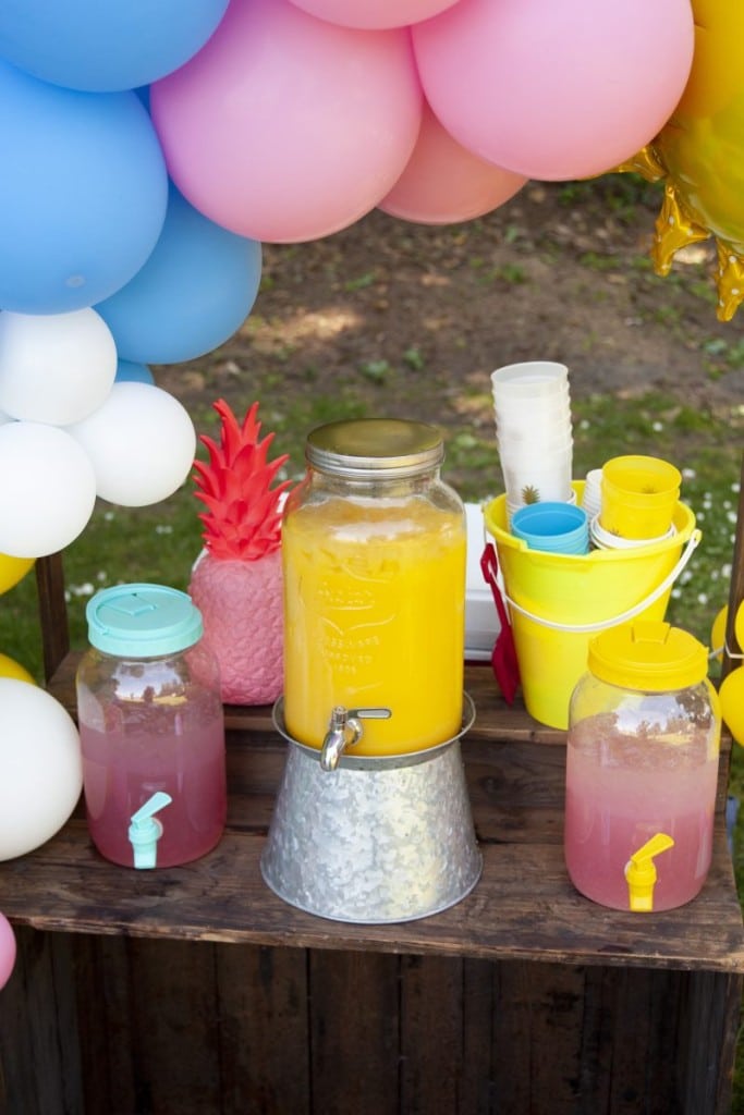 Summer Party Ideas for Creatively Filling Drink Dispensers