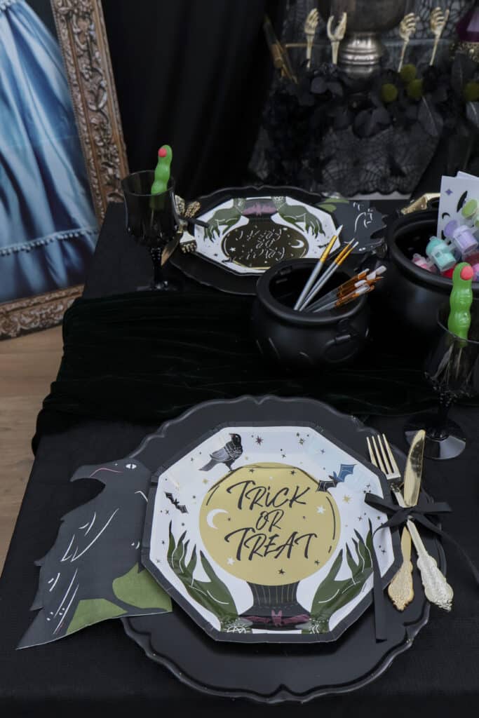 How to Set Up a Gothic Drawing Room Paint and Sip place setting