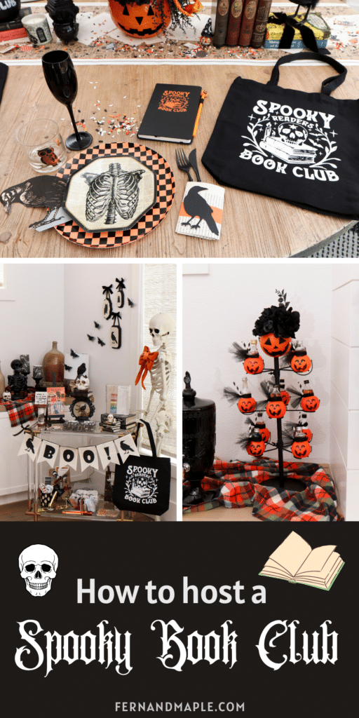 How to Host a Spooky Book Club Get together. Full party set-up and activities