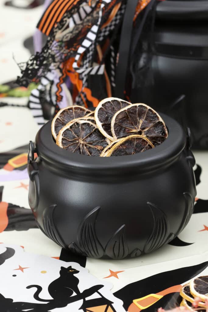 DIY broom making supplies including dried fruits