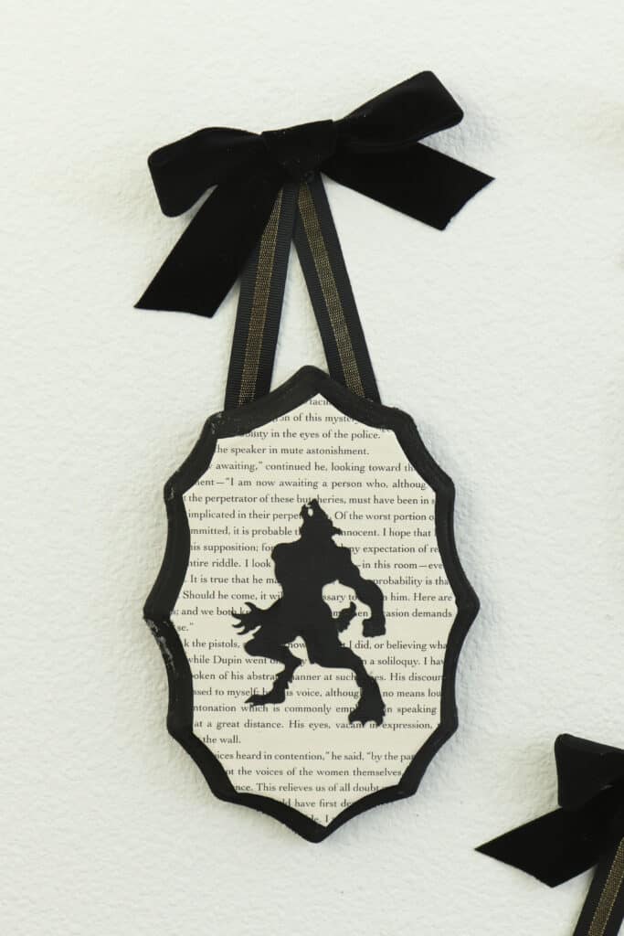 Book club wall art with werewolf