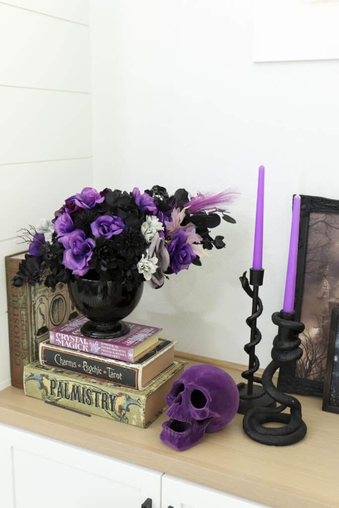 dark romantasy themed florals