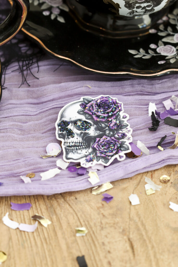 Custom romantasy table confetti by Festivefetti