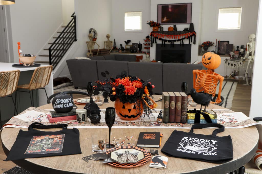 Spooky Book Club table