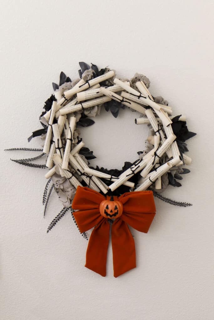 Spooky Book club wreath decor