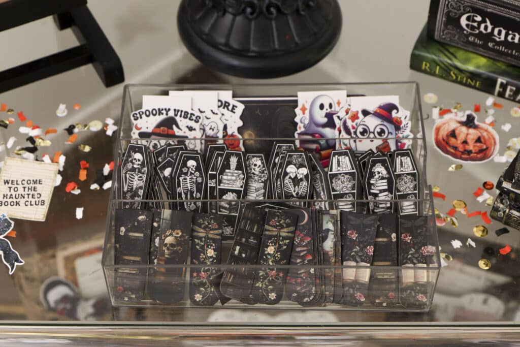 Bookmark selection for a Spooky Book club meeting or for making Blind Dates with a Book in a Halloween theme